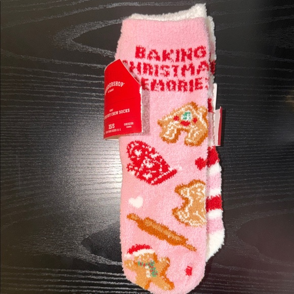 Wondershop Pink and Tan Gingerbread Crew Socks - Picture 5 of 5